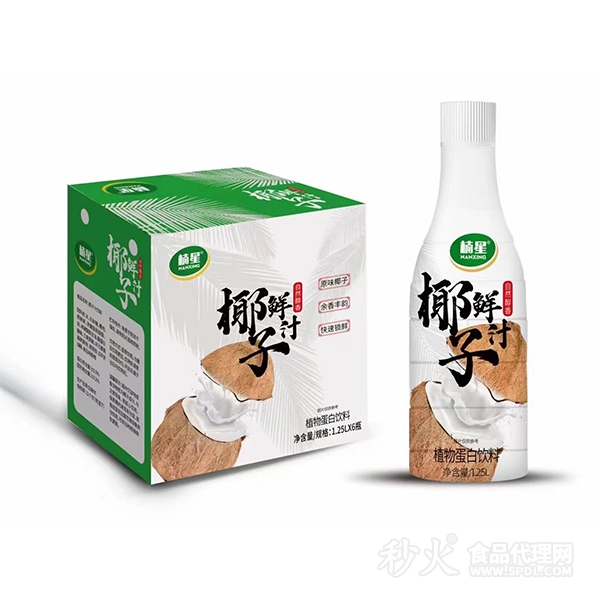 楠星椰子鲜汁植物蛋白饮料1.25Lx6瓶