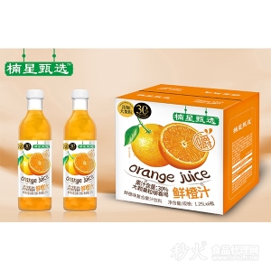 楠星甄选鲜橙味复合果汁饮料1.25Lx6瓶
