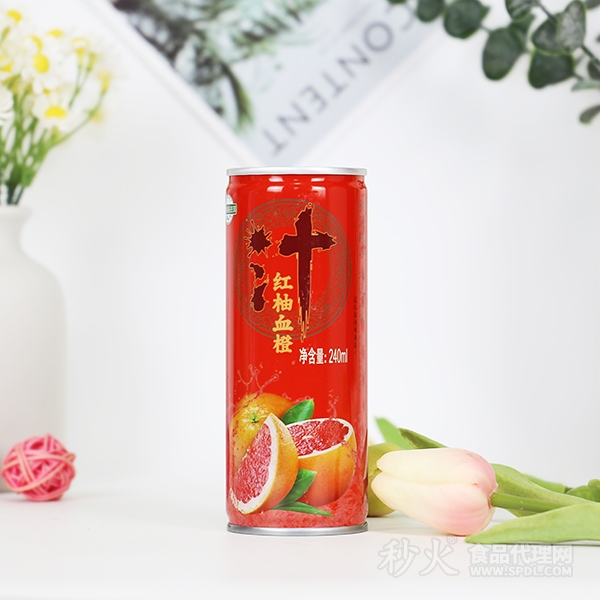 聚润粮谷庄园红柚血橙汁240ml