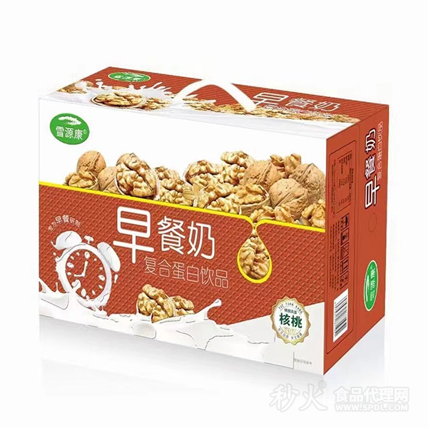 雪源康早餐奶复合蛋白饮品礼盒装