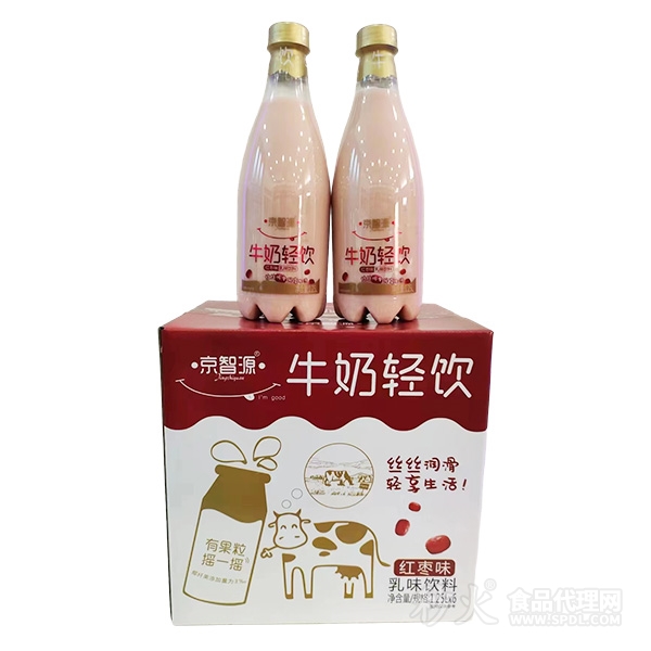 京智源牛奶轻饮红枣味1.25Lx6瓶