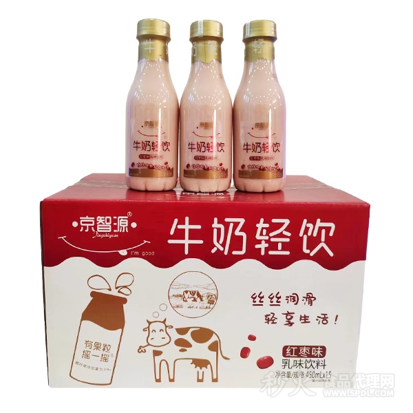 京智源牛奶轻饮红枣味450mlx15瓶