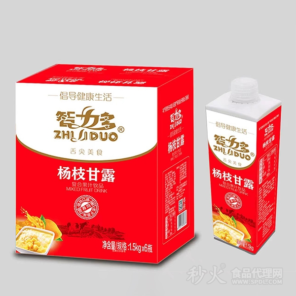 智力多杨枝甘露复合果汁饮品1.5kgx6瓶