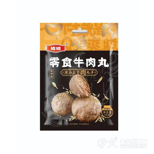 结结零食牛肉丸烧烤味70g