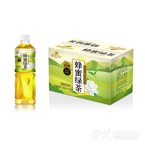 平安卫士蜂蜜绿茶饮料500mlx15瓶