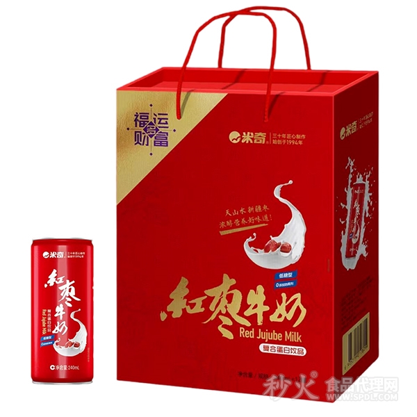 米奇紅棗牛奶復(fù)合蛋白飲品240ml×12罐