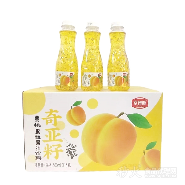 京智源黃桃果粒果汁飲料500mlx15瓶