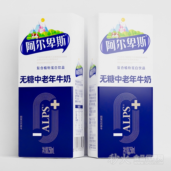 阿尔卑斯无糖中老年牛奶饮品250ml