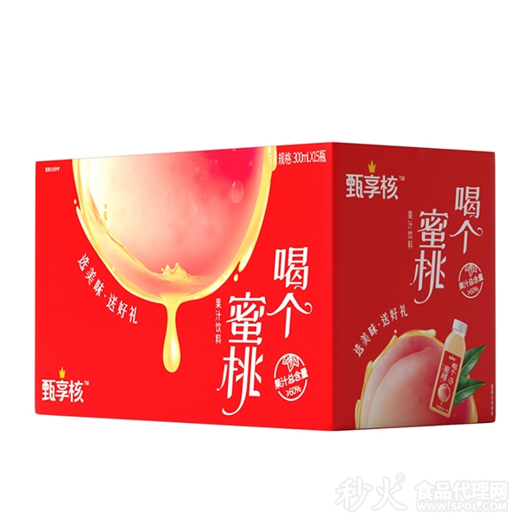 甄享核喝个蜜桃汁饮料300mlx15瓶