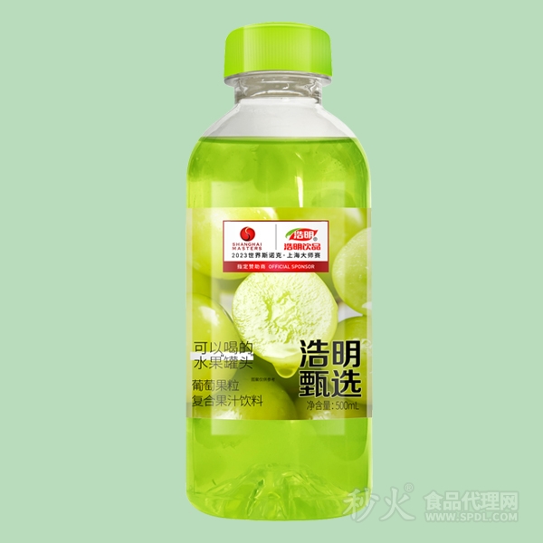 浩明甄选葡萄果粒复合果汁饮料500ml