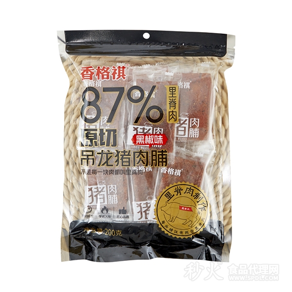 香格祺原切吊龙猪肉脯黑椒味200g