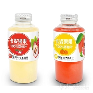 卡姿果果荔枝汁西柚汁瓶装