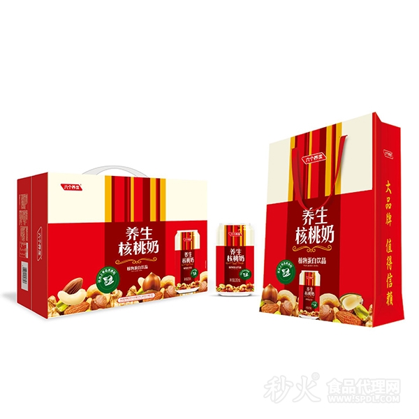 六個(gè)養(yǎng)霂養(yǎng)生核桃奶280mlx20罐