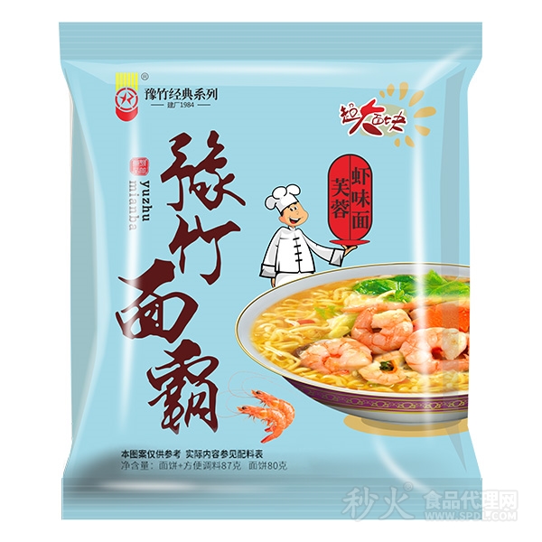 豫竹面霸芙蓉虾味面87g