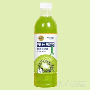 鲜点子每日鲜果鲜榨奇异果复合果汁饮品1.25L