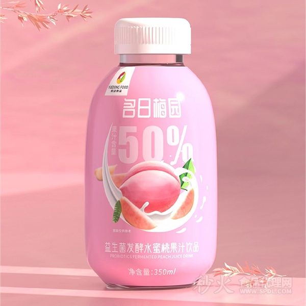 名日梅园益生菌发酵水蜜桃果汁饮品350ml