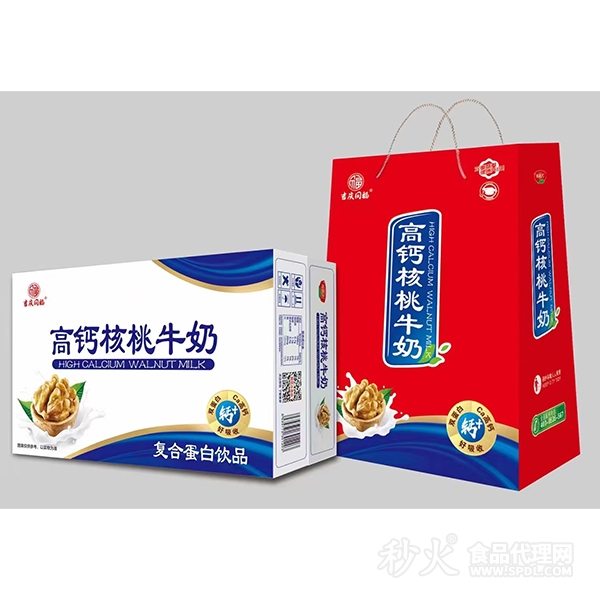 吉庆同福高钙核桃牛奶复合蛋白饮品礼盒装