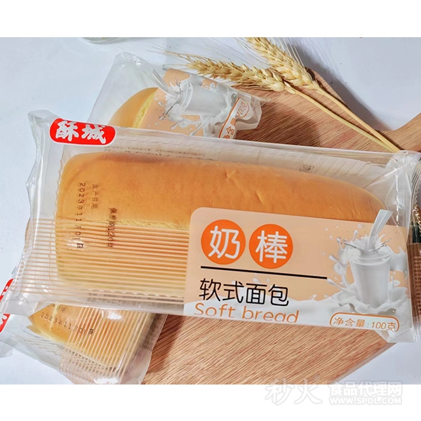 酥城奶棒软式面包100g