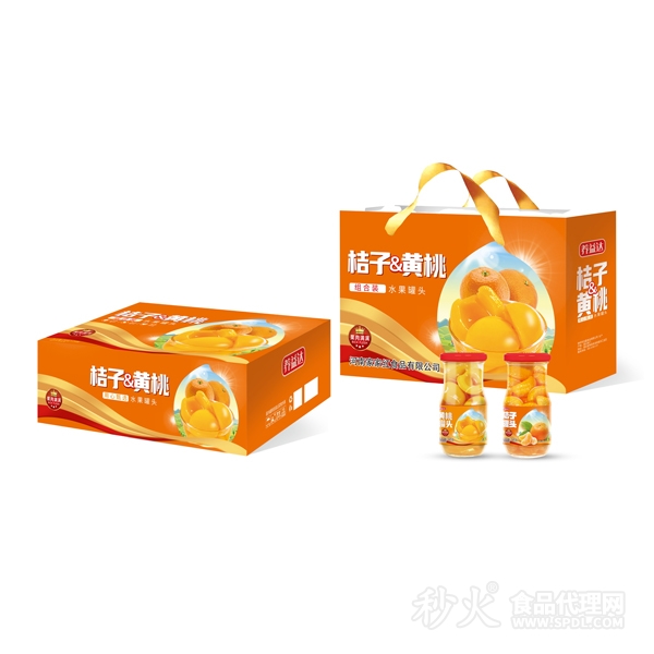 养益达桔子+黄桃罐头礼盒装