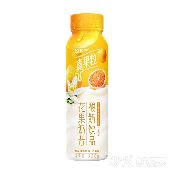 真果粒花果奶昔橙花蜜柚味酸奶飲品230g