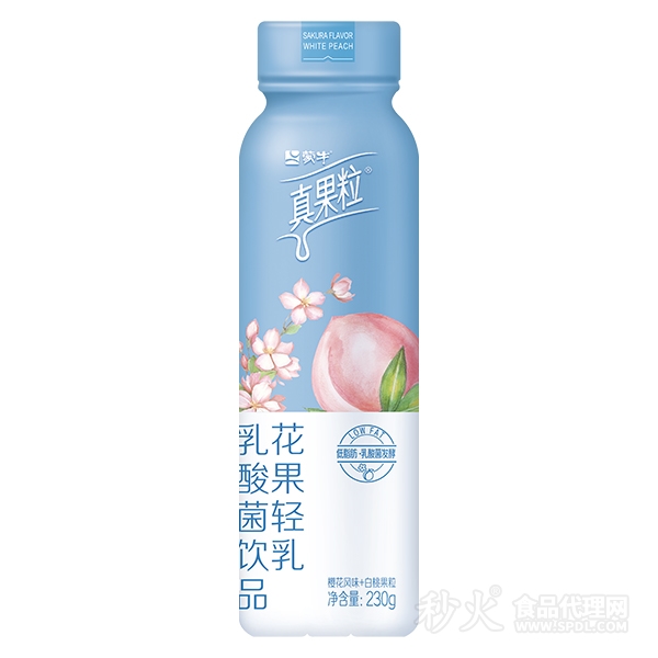 真果粒花果輕乳櫻花白桃味乳酸菌飲品230g