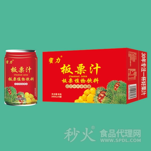 蜜力板栗汁植物饮料粗罐礼盒