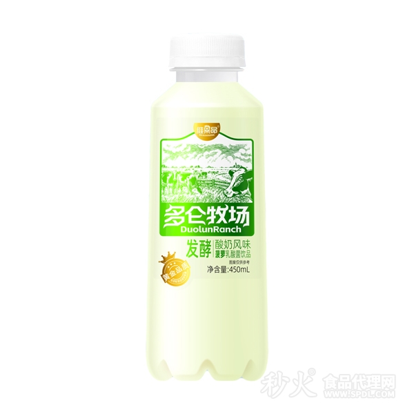 多仑牧场发酵酸奶风味菠萝乳酸菌饮品450ml