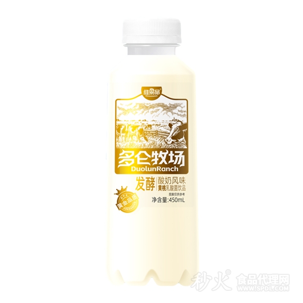 多仑牧场发酵酸奶风味黄桃乳酸菌饮品450ml