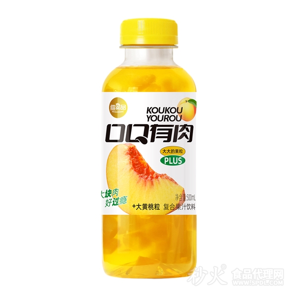 维果命口口有肉黄桃粒复合果汁饮料500ml