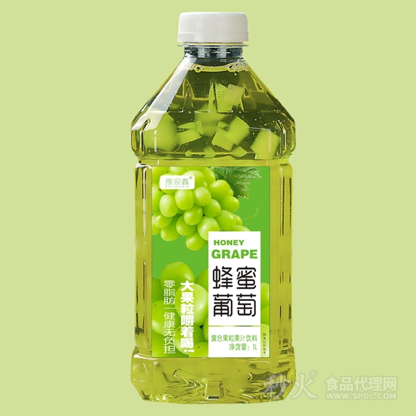 豫浪鑫蜂蜜葡萄复合果粒果汁饮料1L
