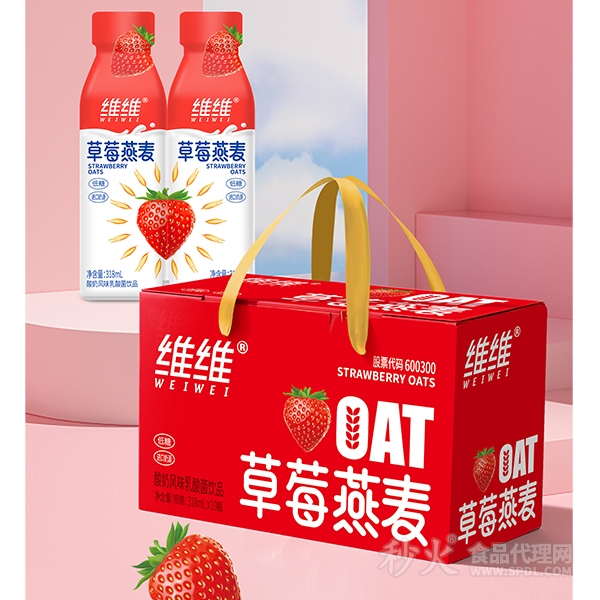 维维草莓燕麦酸奶风味乳酸菌饮品礼盒装