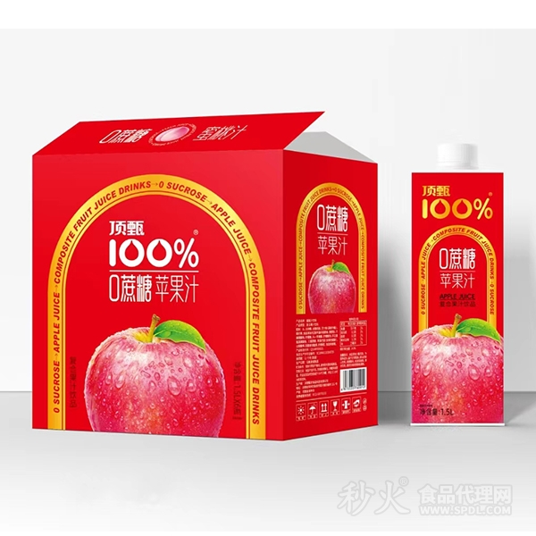 顶甄100%复合苹果汁1.5Lx6瓶