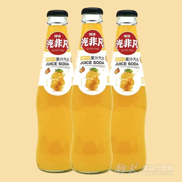 维维汽非凡果汁汽水香橙味275ml