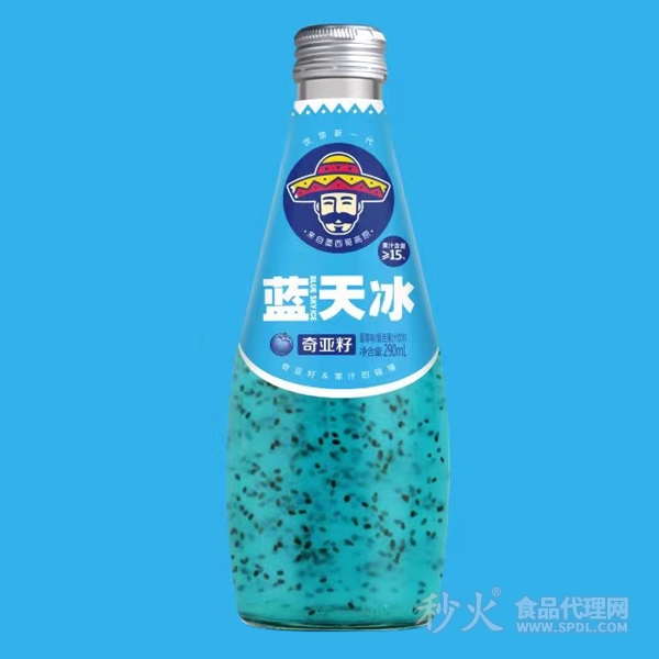 蓝天冰奇亚籽蓝莓味复合果汁饮料290ml