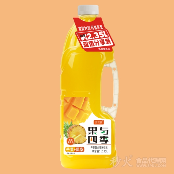 豫浪鑫果与四季芒果复合果汁饮料2.35L