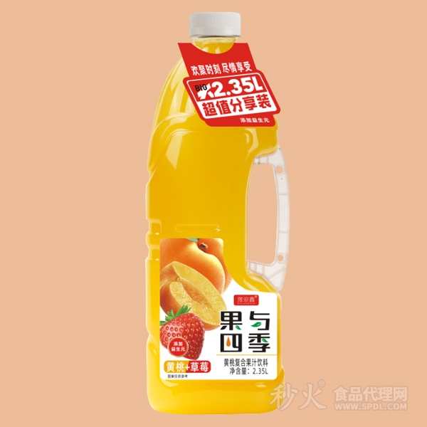 豫浪鑫果与四季黄桃复合果汁饮料2.35L