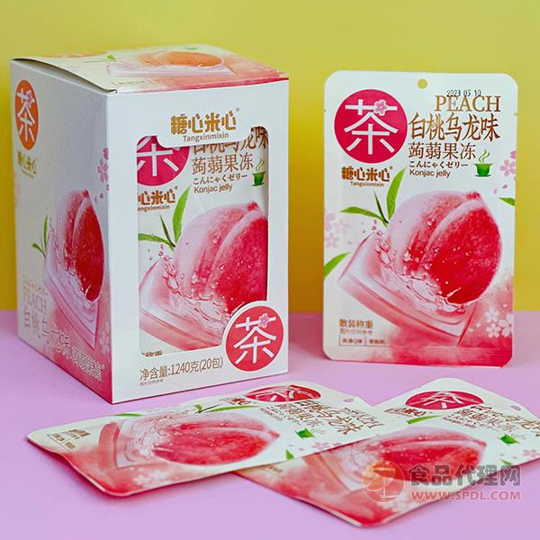 糖心米心蒟蒻果冻白桃乌龙味62gx20包