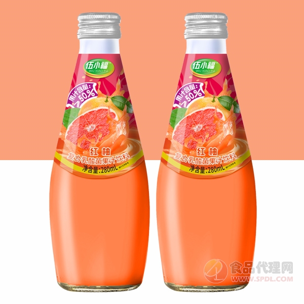 伍小福红柚复合乳酸菌果汁饮料280ml