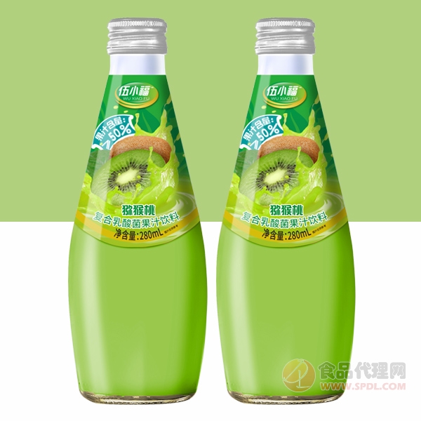 伍小福猕猴桃复合乳酸菌果汁饮料280ml