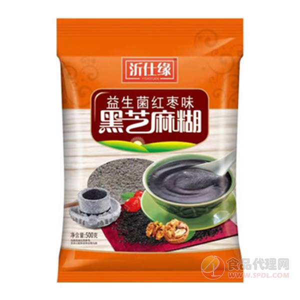 沂仕缘益生菌红枣味黑芝麻糊500g