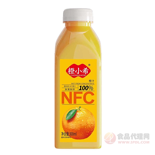 橙小希NFC100%鲜榨橙汁300ml