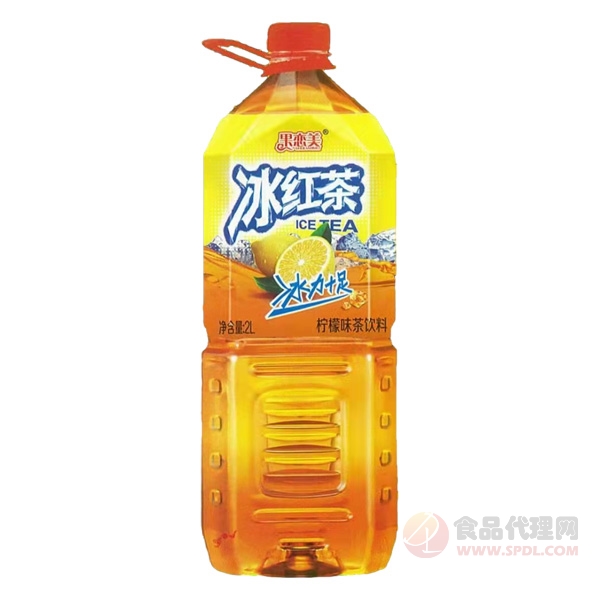 果恋美冰红茶柠檬味茶饮料2L