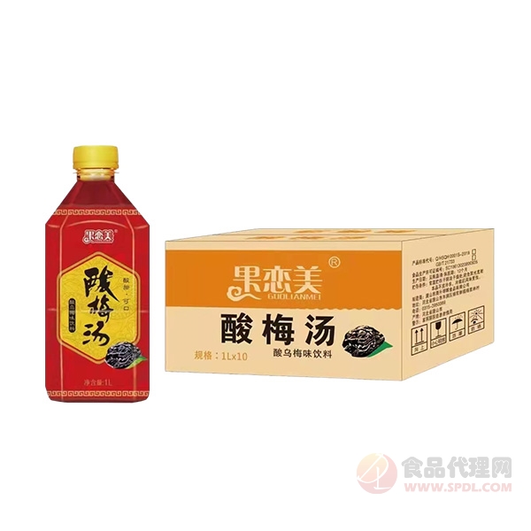 果恋美酸梅汤饮料1Lx10瓶