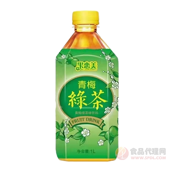 果恋美青梅绿茶饮料1L