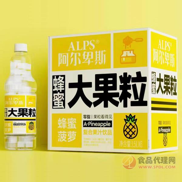 ALPS阿尔卑斯大果粒蜂蜜菠萝复合果汁饮品标箱