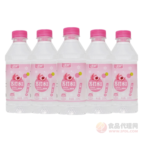 菲绿蜜桃味苏打水饮料350ml