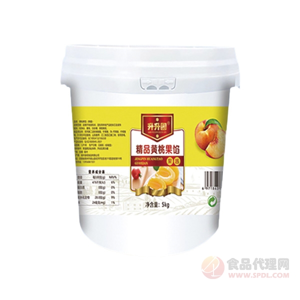 升升园精品黄桃果馅5kg