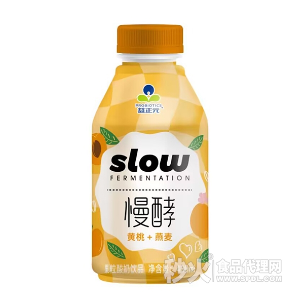 益正元慢酵酸奶饮品黄桃燕麦味450ml