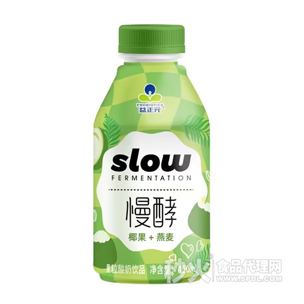 益正元慢酵酸奶飲品椰果燕麥味450ml