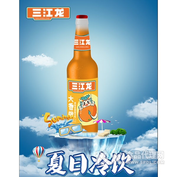 三江龙大香橙果味碳酸饮料500ml